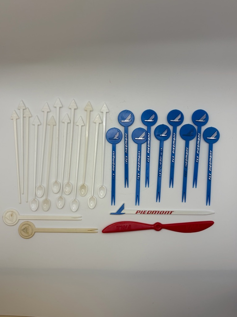 Vintage Piedmont, TWA & Delta Airline Cocktail Picks and Stir Sticks Set of 26
